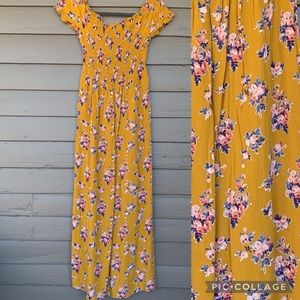 Live 4 Truth Smocked Off Shoulder Floral Maxi